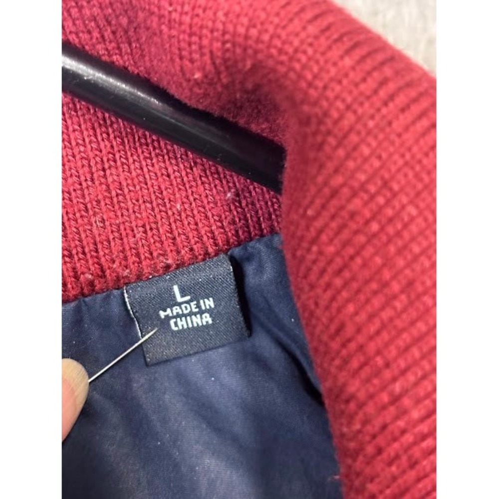 Tommy Hilfiger Puffer‎ Jacket Mens L Red Full Zip Quilted Lightweight Coat - Picture 6 of 12